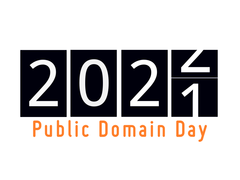 Logo de Tago de Publika Havaĵo (Public Domain Day) 2021
